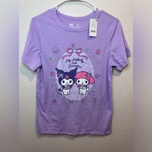Hybrid‎ Apparel NWT My Melody and Kuromi Short Sleeve Graphic T-Shirt Size XS